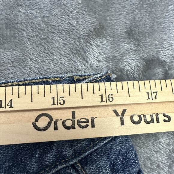 7 For All Mankind Jeans Men’s 33 Blue Button Fly Relaxed Fit Straight Pants - Picture 10 of 13